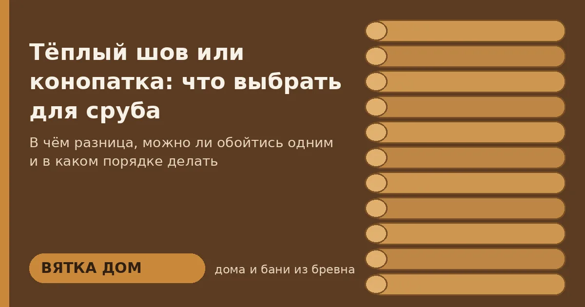 Тёплый шов или конопатка: что выбрать для сруба