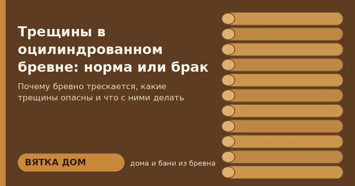 Трещины в оцилиндрованном бревне: норма или брак