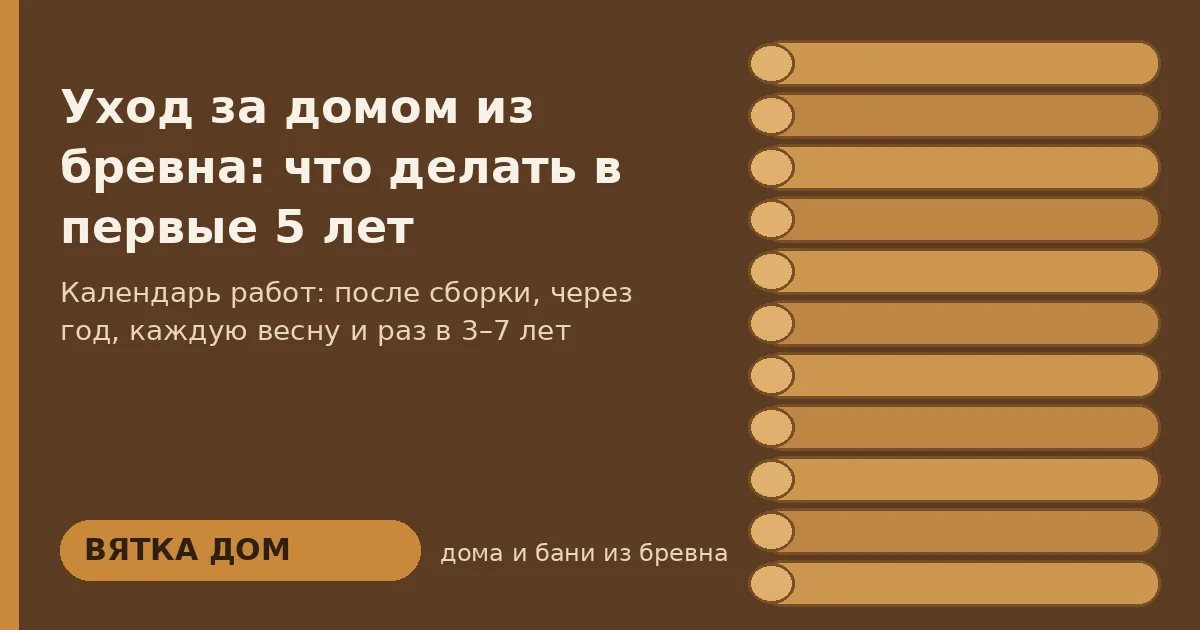Уход за домом из бревна: что делать в первые 5 лет
