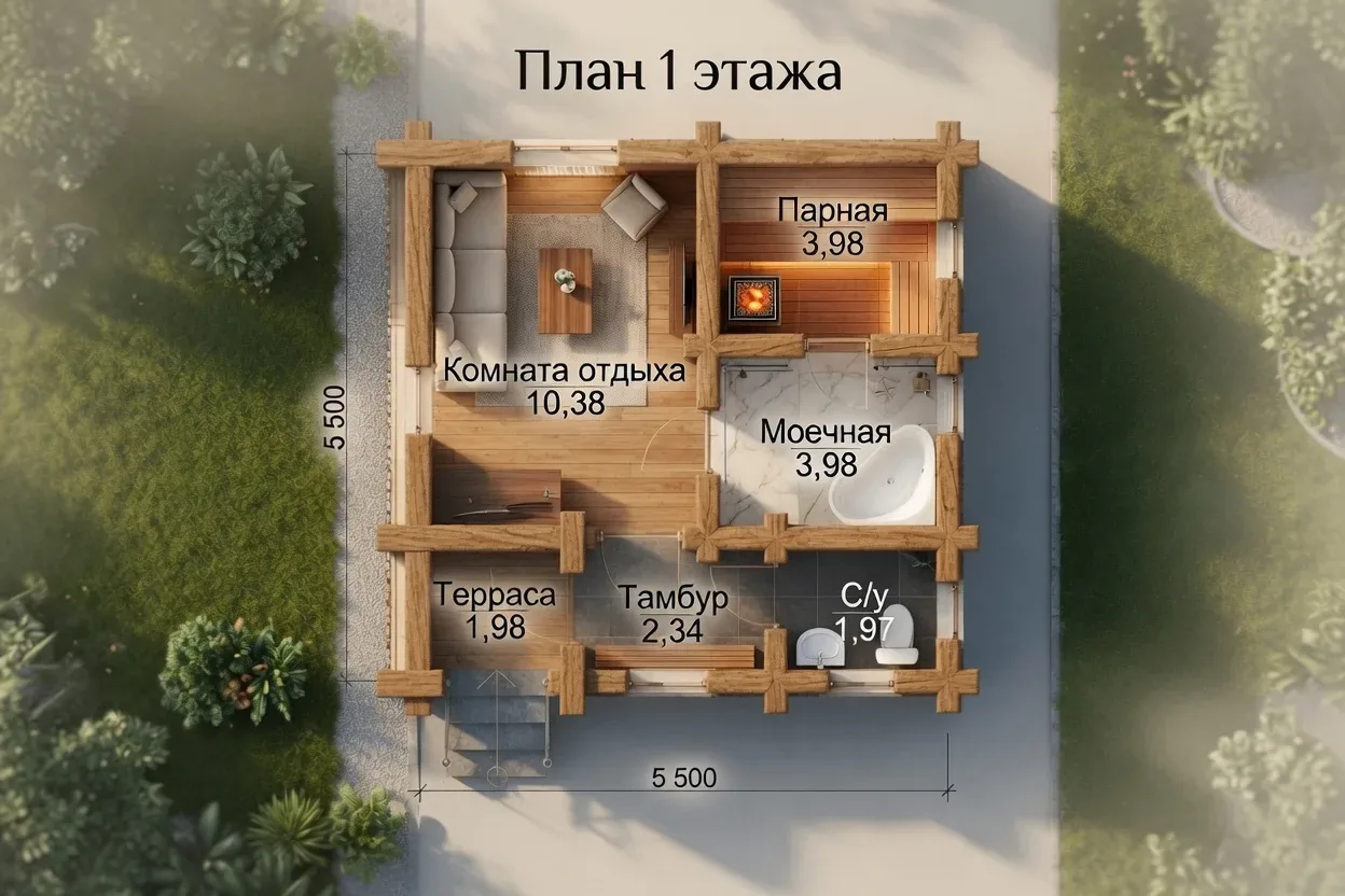 Баня "Кленовая" 2